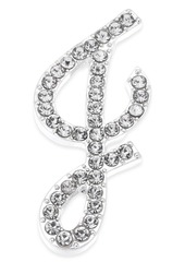Charter Club Silver-Tone Crystal Initial Pin, Created for Macy's