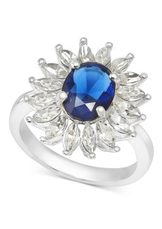 Charter Club Silver-Tone Cubic Zirconia Sunburst Statement Ring, Created for Macy's - Silver