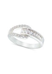 Charter Club Silver-Tone Pave & Baguette Cubic Zirconia Ring, Created for Macy's - Silver