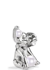 Charter Club Silver-Tone Pave & Imitation Pearl Elephant Pin, Created for Macy's