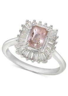 Charter Club Silver-Tone Pink Halo Crystal Ring, Created for Macy's - Silver