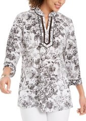 Charter Club Split-Neck Tunic, Created for Macy's