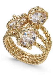 Charter Club Stone Trio Rope Ring in Gold Plate, Created for Macy's - Crystal