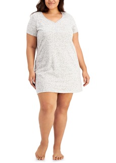 Charter Club The Everyday Cotton Plus Size Sleep Shirt, Created for Macy's - Vineyard