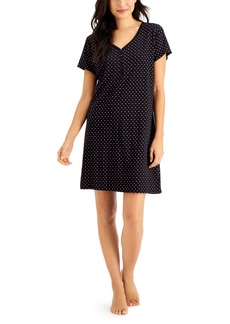 Charter Club The Everyday Cotton Printed Sleep Shirt, Created for Macy's - Duo Dot