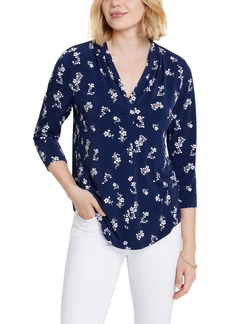 Charter Club Women's 3/4-Sleeve Top, Created for Macy's - Intrepid Blue Combo