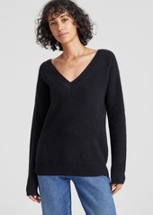 Charter Club Women's 100% Cashmere Ribbed V-Neck Sweater, Regular & Petites, Created for Macy's - Peacock Green