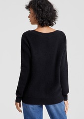 Charter Club Women's 100% Cashmere Ribbed V-Neck Sweater, Regular & Petites, Created for Macy's - Peacock Green