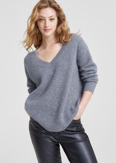 Charter Club Women's 100% Cashmere Ribbed V-Neck Sweater, Regular & Petites, Created for Macy's - Peacock Green