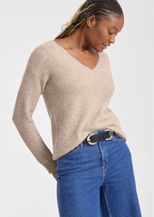 Charter Club Women's 100% Cashmere Ribbed V-Neck Sweater, Regular & Petites, Created for Macy's - Peacock Green