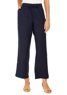 Charter Club Women's 100% Linen Drawstring Pants, Created for Macy's - Intrepid Blue