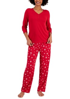 Charter Club Women's 2-Pc. Printed Packaged Pajama Set, Created for Macy's