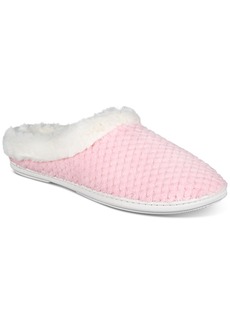 Charter Club Women's Faux-Fur-Trim Hoodback Boxed Slippers, Created for Macy's - Pink Lily