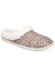 Charter Club Women's Faux-Fur-Trim Hoodback Boxed Slippers, Created for Macy's - Leopard