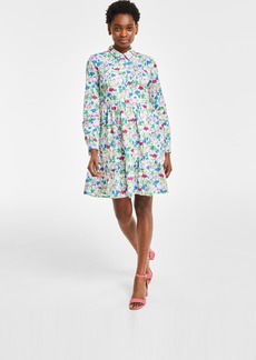 Charter Club Women's Mommy & Me Floral-Print Long-Sleeve Shirtdress, Regular & Petite, Created for Macy's