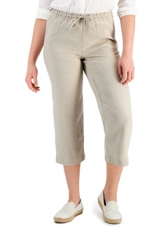 Charter Club Petite Cropped Linen Pants, Created for Macy's