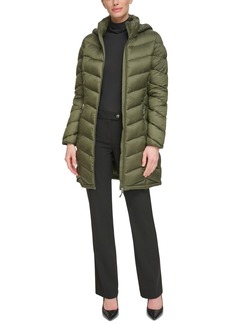 Charter Club Women's Packable Hooded Puffer Coat, Created for Macy's - Loden
