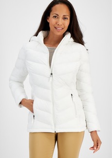 Charter Club Women's Packable Hooded Puffer Coat, Created for Macy's - Cloud