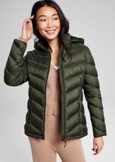 Charter Club Women's Packable Hooded Puffer Coat, Created for Macy's - Loden