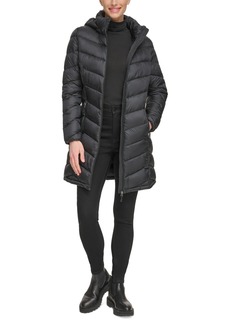 Charter Club Women's Packable Hooded Puffer Coat, Created for Macy's - Black