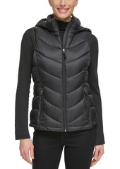 Charter Club Women's Packable Hooded Puffer Vest, Created for Macy's - Deep Plum