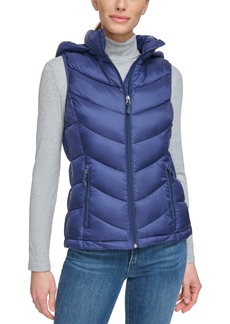 Charter Club Women's Packable Hooded Puffer Vest, Created for Macy's - Marine