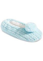 Charter Club Women's Pom Pom Ped Socks, Created for Macy's - Icy Aqua