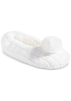 Charter Club Women's Pom Pom Ped Socks, Created for Macy's - Winter White