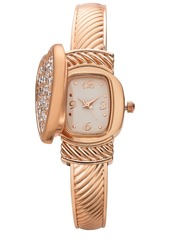 Charter Club Women's Rose Gold-Tone Cuff Bracelet Watch 25mm