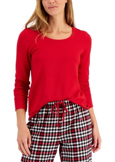 Charter Club Women's Solid Scoop Neck Sleep Top, Created for Macy's - Candy Red