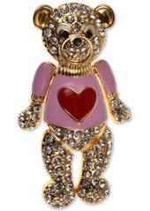 Charter Club Holiday Lane Pave & Epoxy Love Bear Pin, Created for Macy's