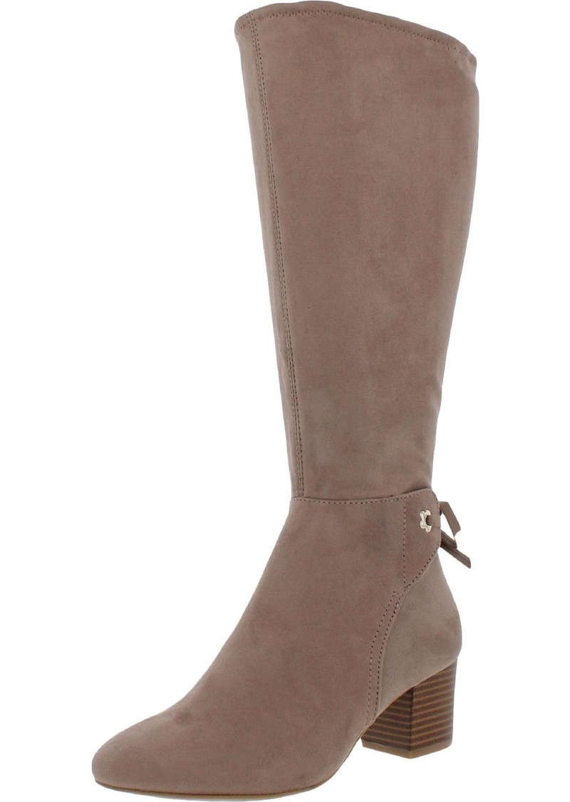 Charter Club Jaccque Womens Faux Suede Wide Calf Knee-High Boots