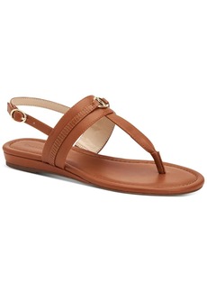 Charter Club Onelle Womens Faux Leather Thong T-Strap Sandals