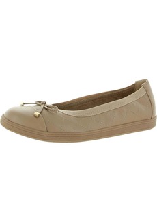 Charter Club Rennon Womens Faux Leather Slip On Ballet Flats