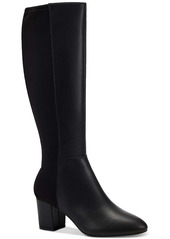 Charter Club Sacaria Womens Faux Leather Block Heel Knee-High Boots