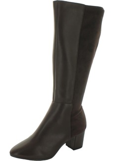Charter Club Sacaria Womens Faux Leather Block Heel Knee-High Boots