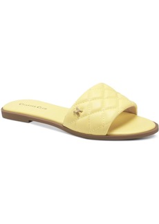 Charter Club Saffiee Womens Quilted Padded Insole Slide Sandals