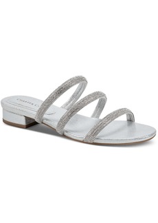 Charter Club Sunnyy Womens Rhinestone Glitter Slide Sandals