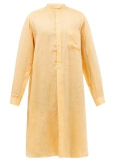 Charvet - Stand-collar Linen Tunic - Mens - Yellow