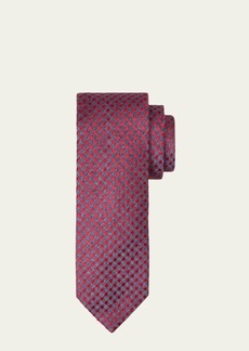 Charvet Men's Check Silk Tie