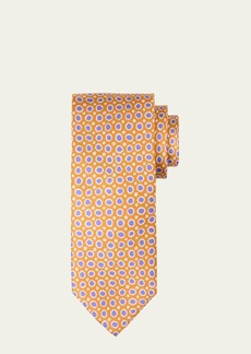 Charvet Men's Circle-Print Silk Tie