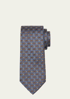 Charvet Men's Floral Jacquard Silk Tie