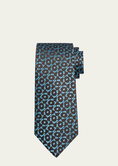 Charvet Men's Geometric-Print Silk Tie