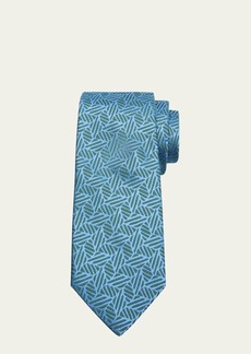 Charvet Men's Geometric Silk Jacquard Tie