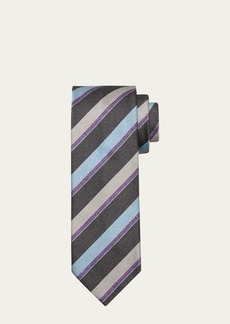 Charvet Men's Multi-Stripe Schappe Silk Tie