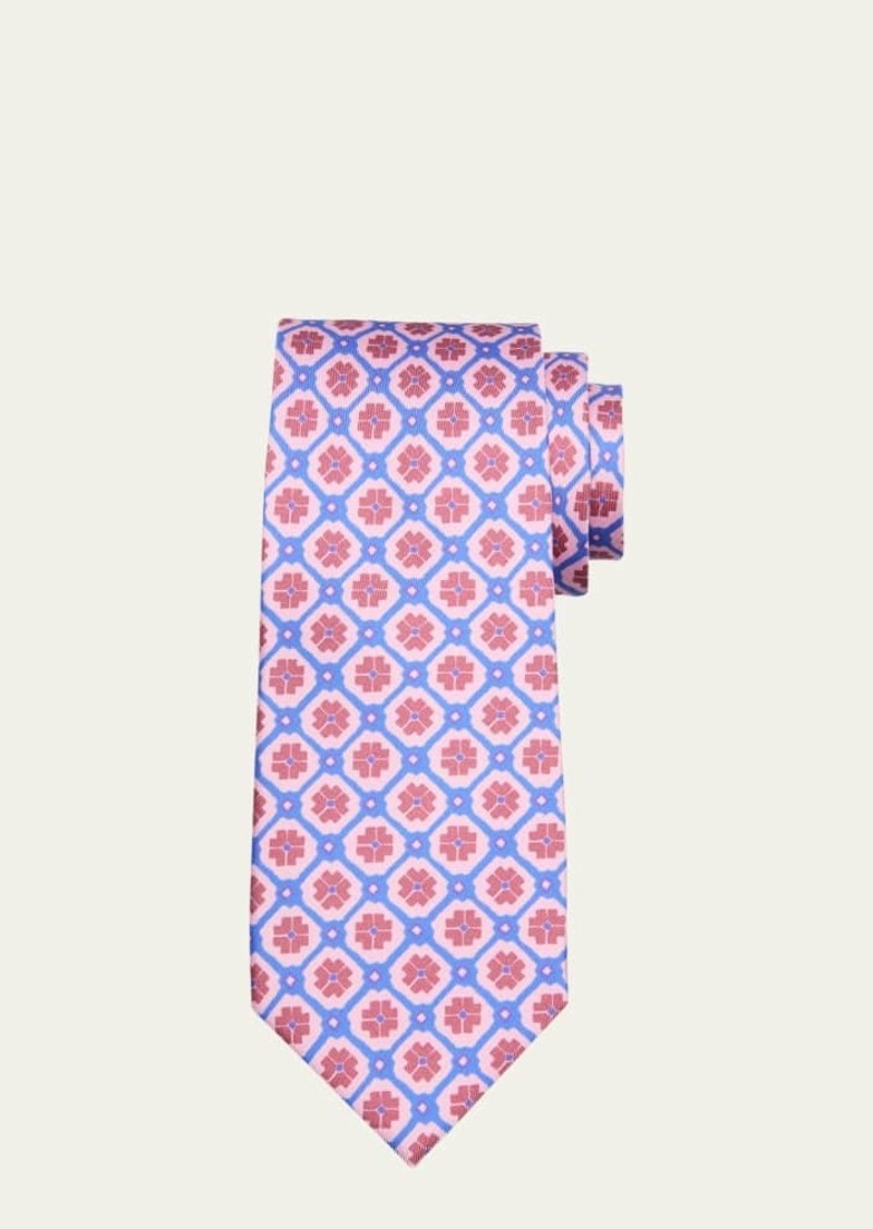 Charvet Men's Silk Geometric-Print Tie