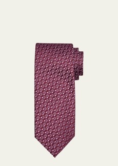 Charvet Men's Silk Micro-Geometric Tie