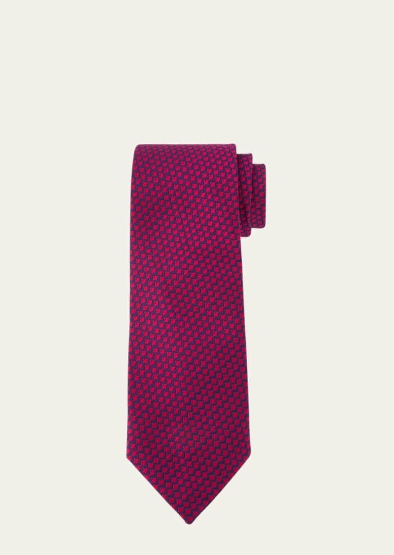 Charvet Men's Silk Scalloped Woven Tie