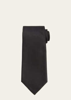 Charvet Men's Solid Satin Silk Tie