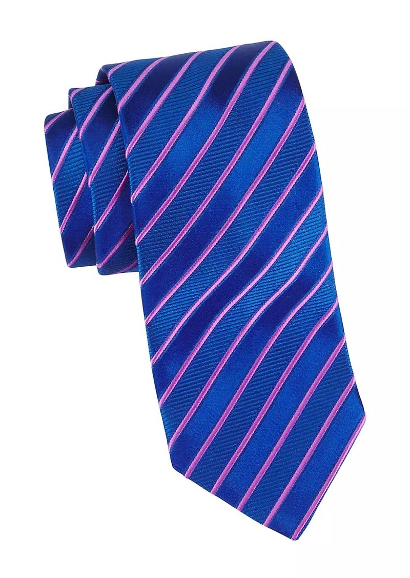 Charvet Diagonal Stripe Silk Jacquard Tie